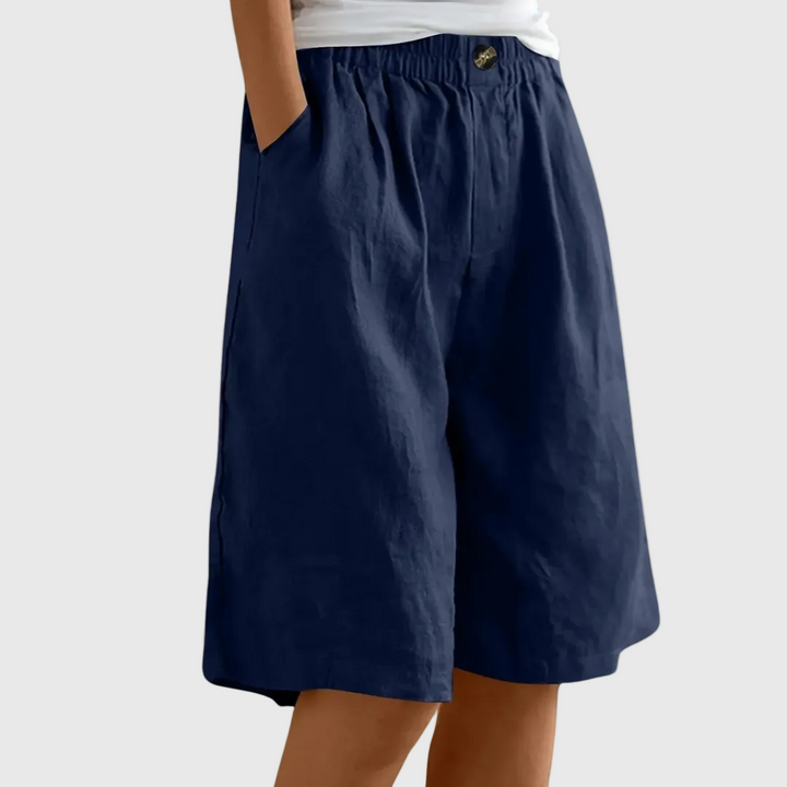 Milly | Shorts en Coton-Lin Élégants