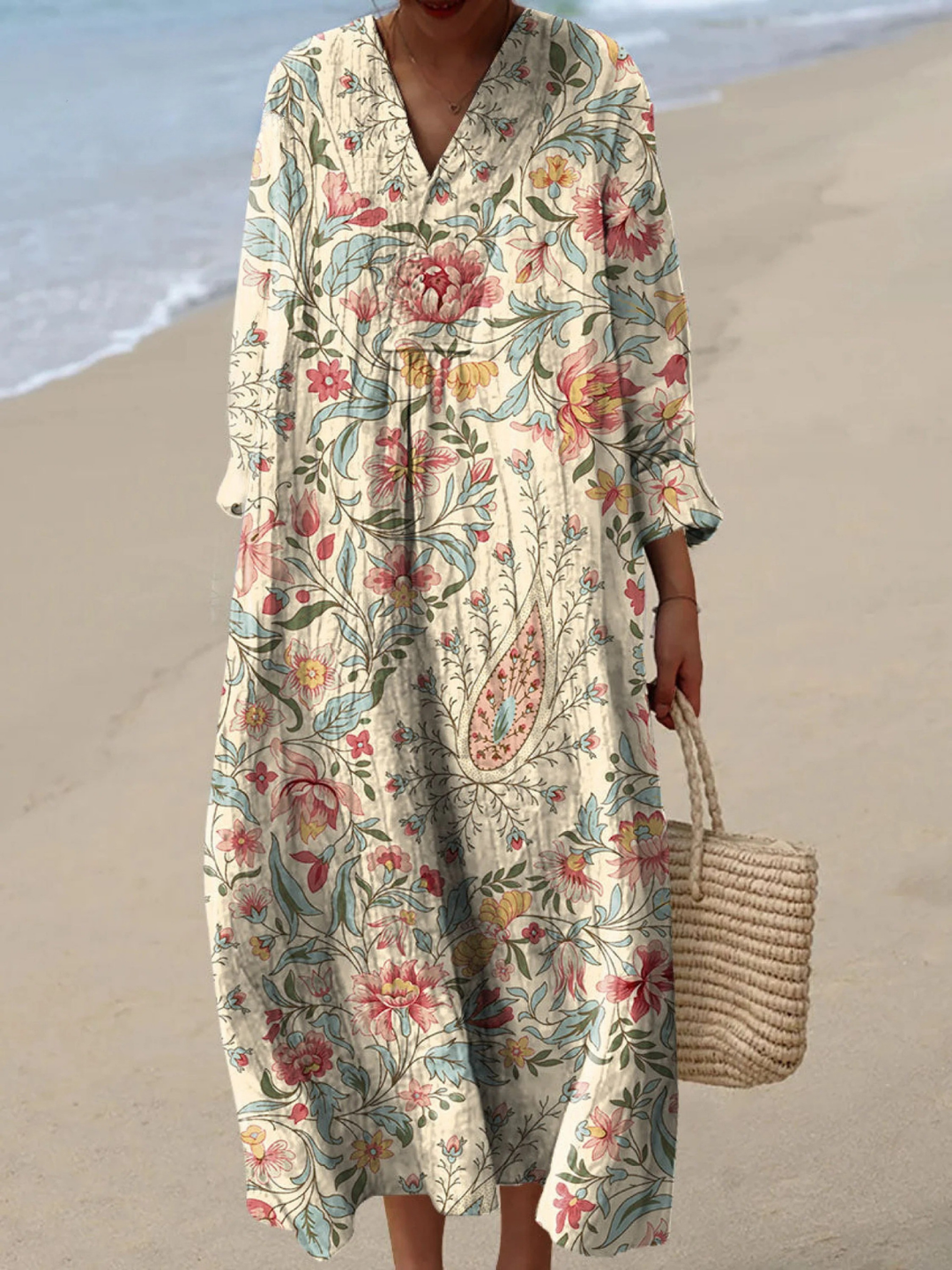 Quilla | Robe d'art floral vintage pour femmes