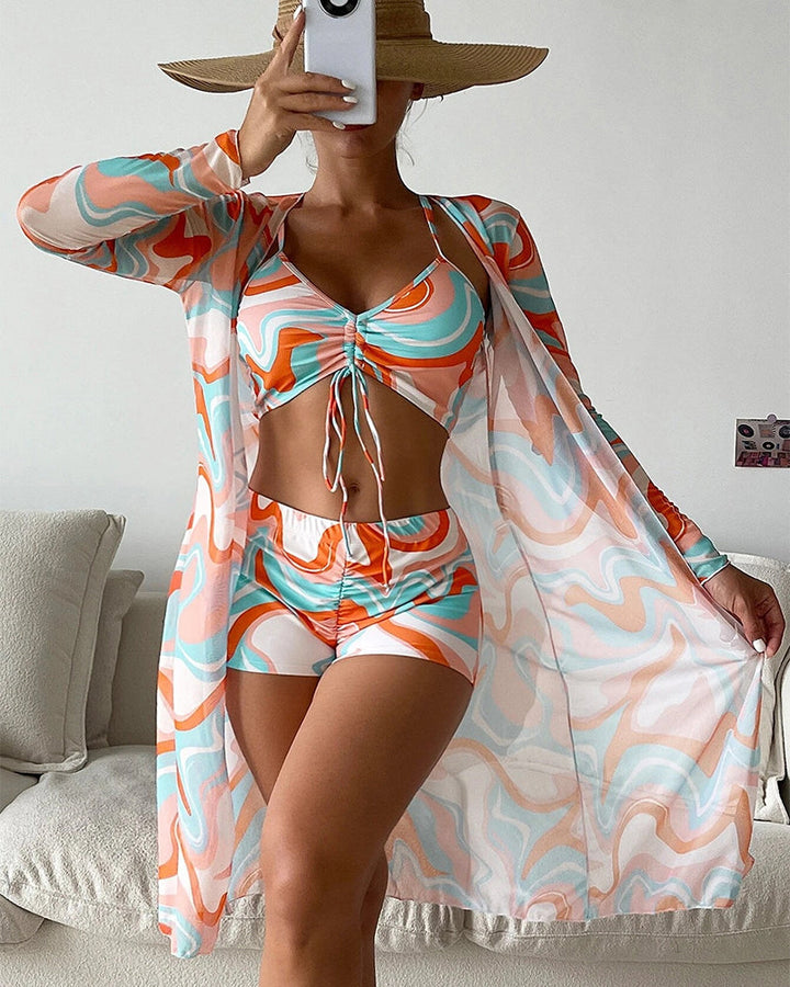 Luna | Ensemble de bikini 3 pièces avec imprimé