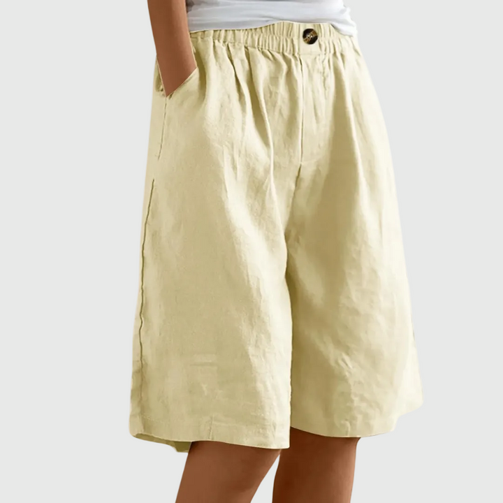 Milly | Shorts en Coton-Lin Élégants