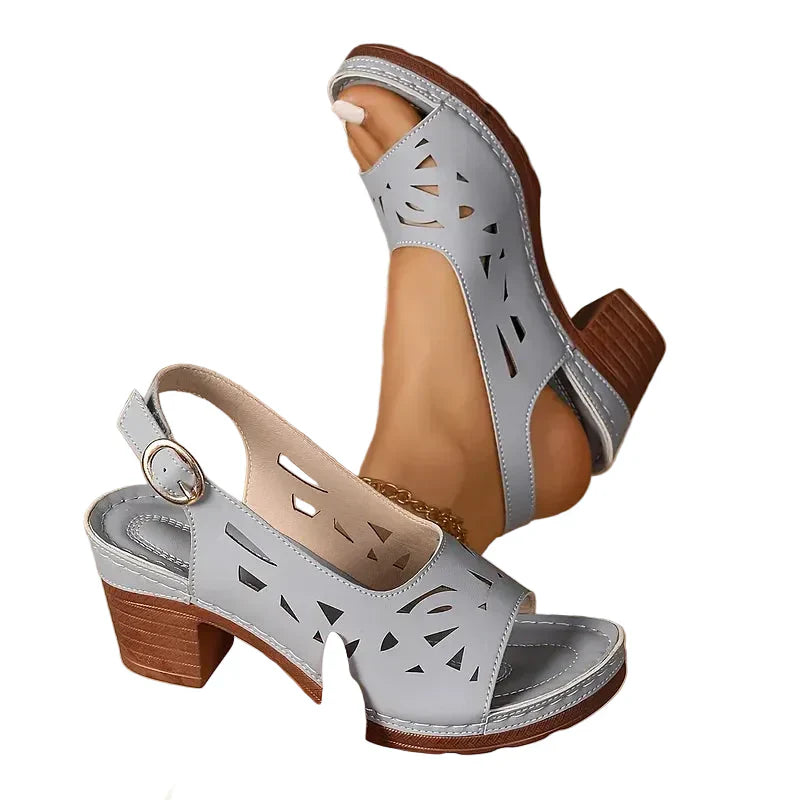 Christine | Sandales à Bride de Cheville avec Talon Bloc