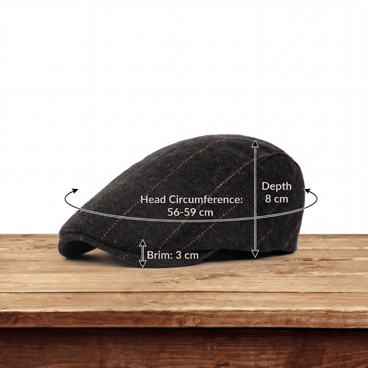 Conrad | Casquette en Herringbone à Rayures