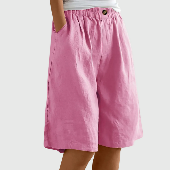 Milly | Shorts en Coton-Lin Élégants