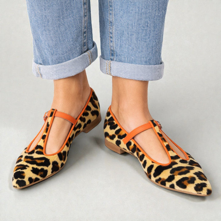 Lola | BALLETS T-STRAP EN LEOPARD