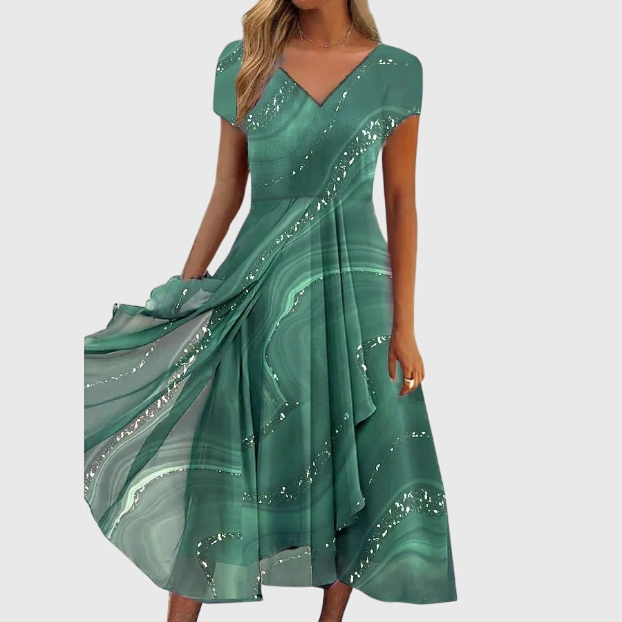 Alizé | Robe Midi Fluide Élégante et Flatteuse