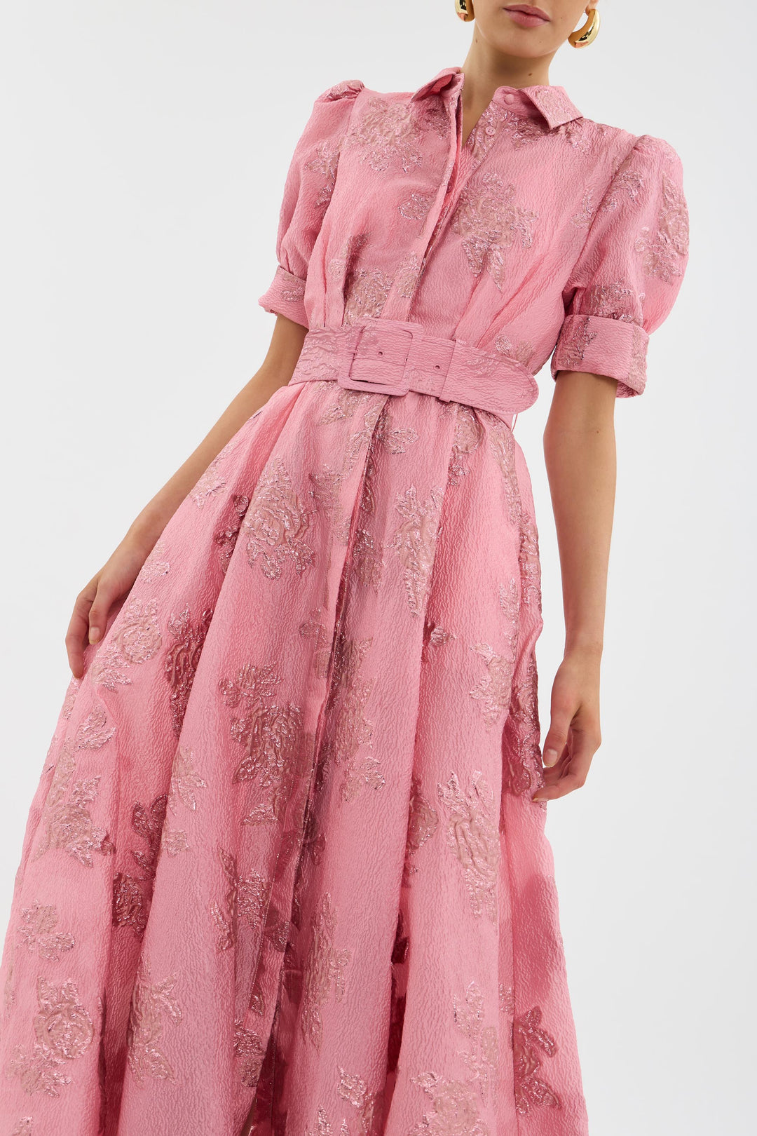 Annette | Robe avec Manches Courtes Bouffantes