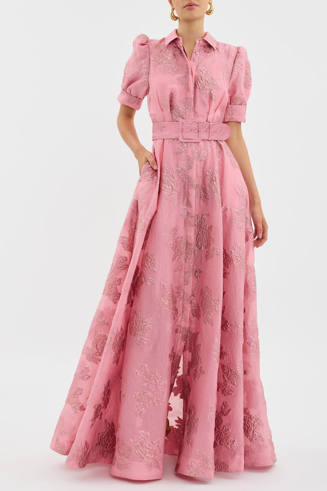 Annette | Robe avec Manches Courtes Bouffantes