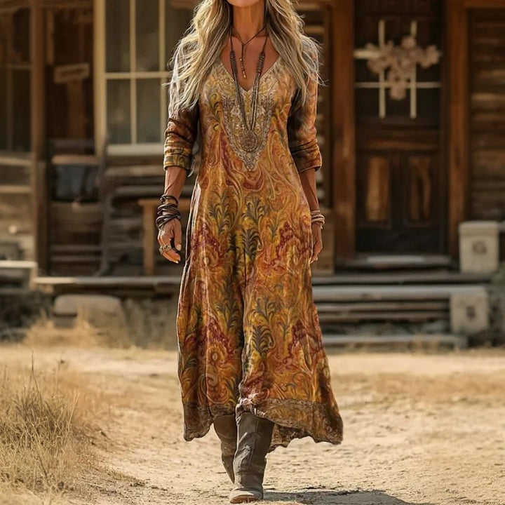 Constance | Robe décontractée à manches longues inspirée vintage