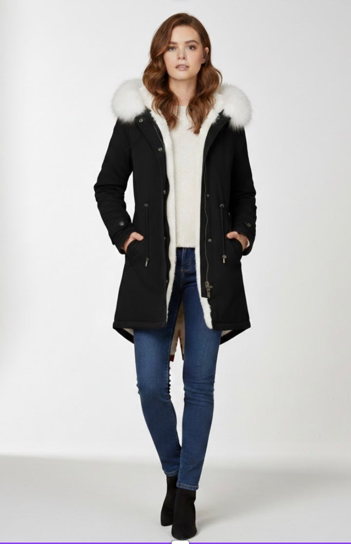 Giulia d’Hiver | Manteau chaud à capuche élégante