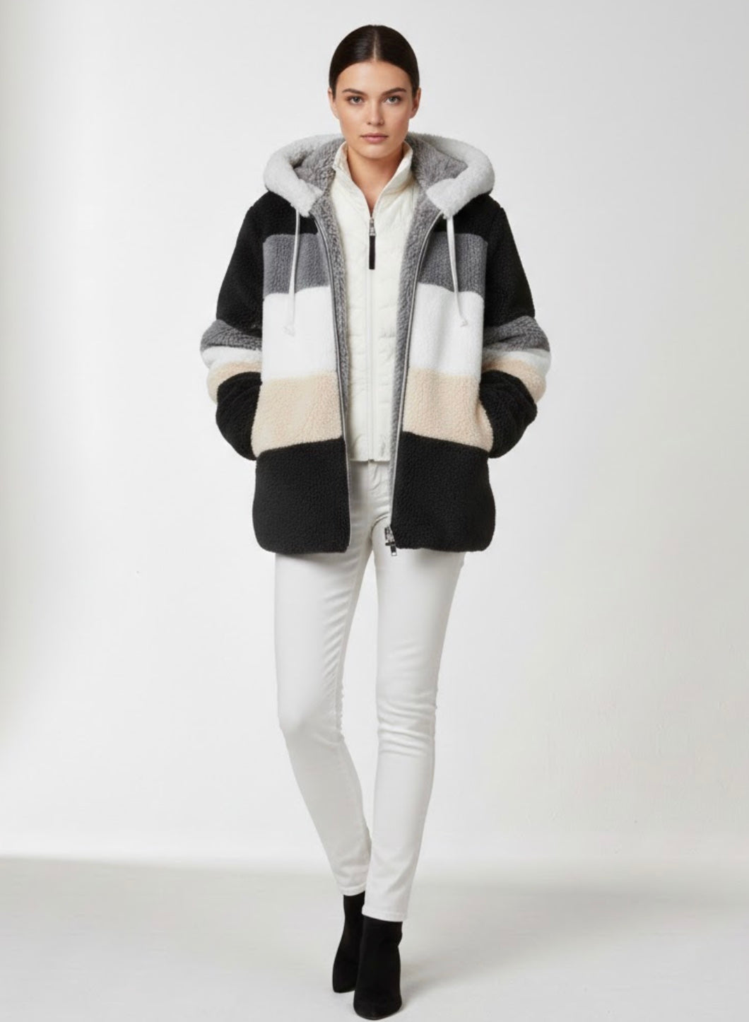 Aléana | La veste d’hiver élégante et chaude avec capuche et fermeture éclair