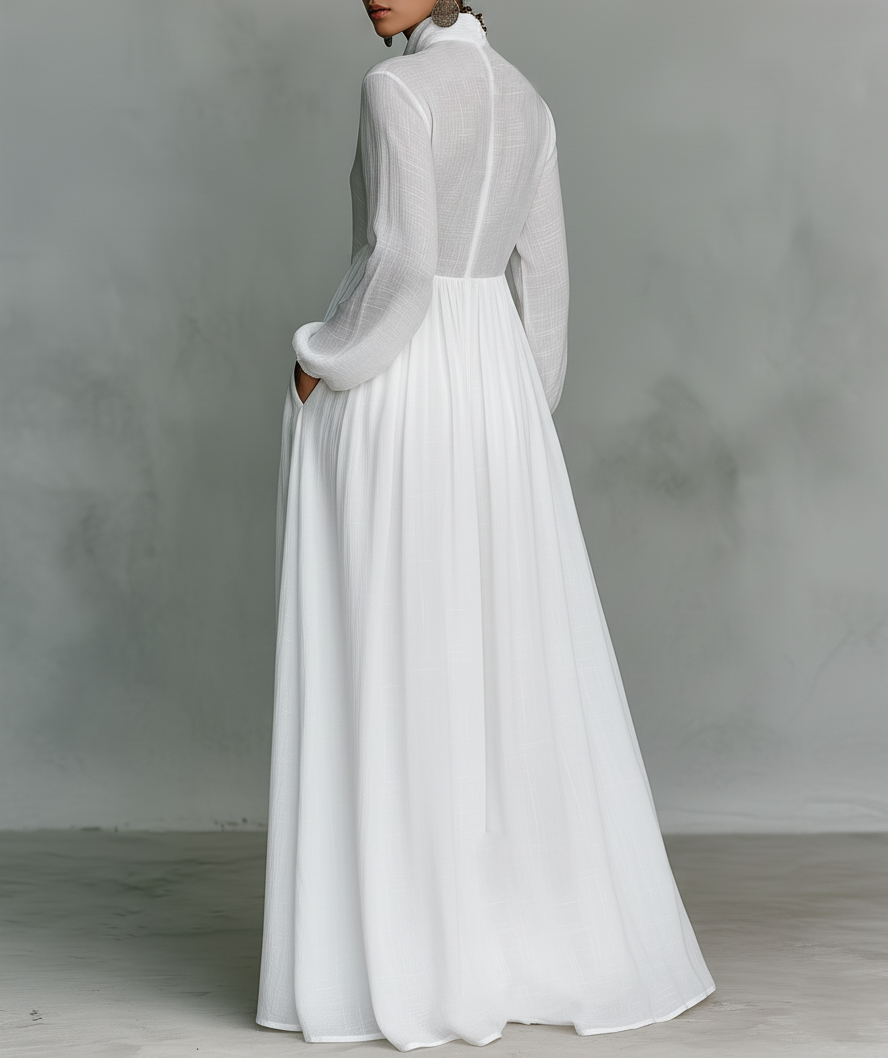 Serena | Robe maxi à boutons fluides