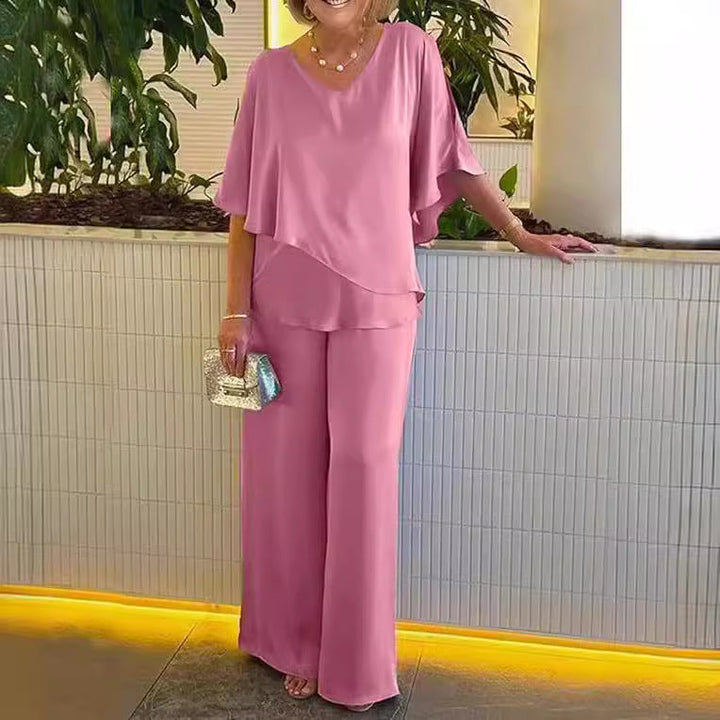 Martha | Ensemble confortable avec jambes larges