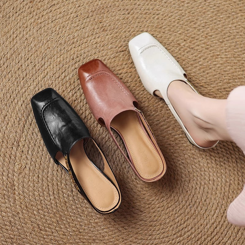 Armelle │ Mules en cuir
