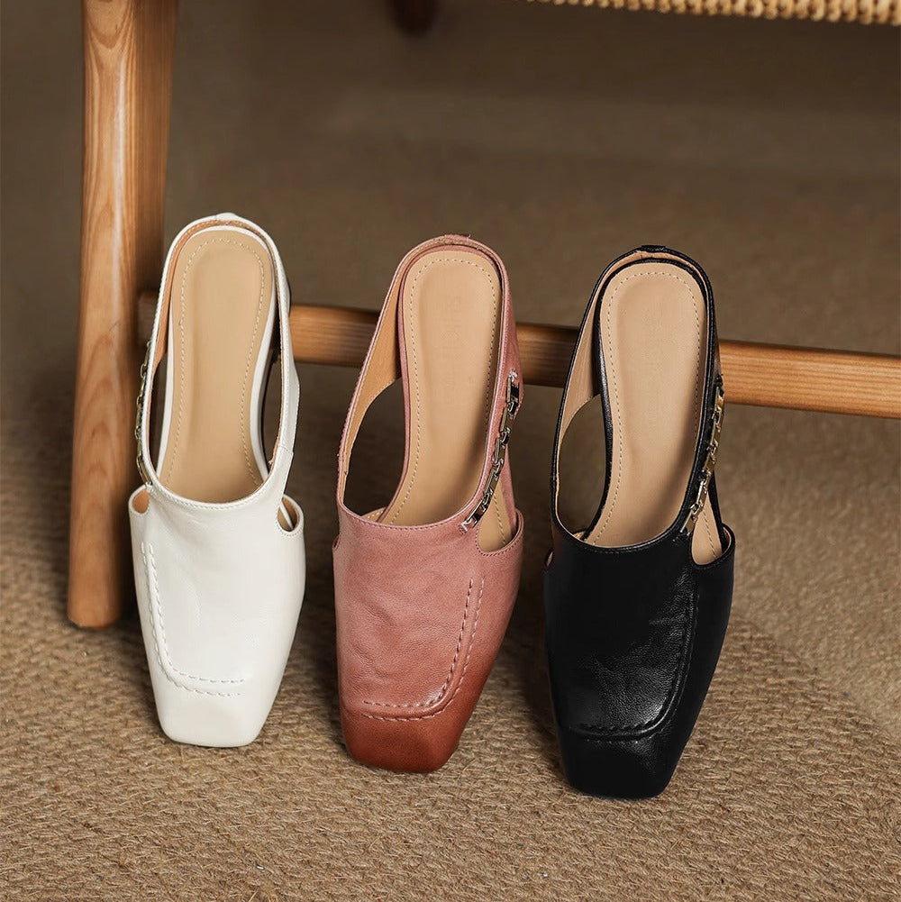 Armelle │ Mules en cuir