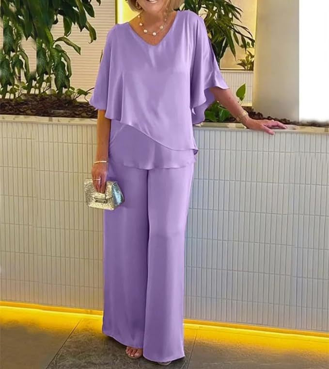 Martha | Ensemble confortable avec jambes larges
