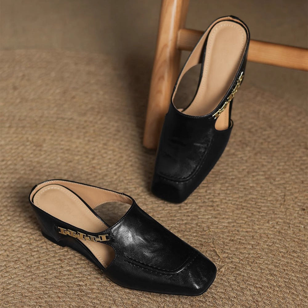 Armelle │ Mules en cuir