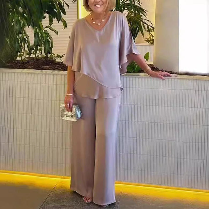 Martha | Ensemble confortable avec jambes larges