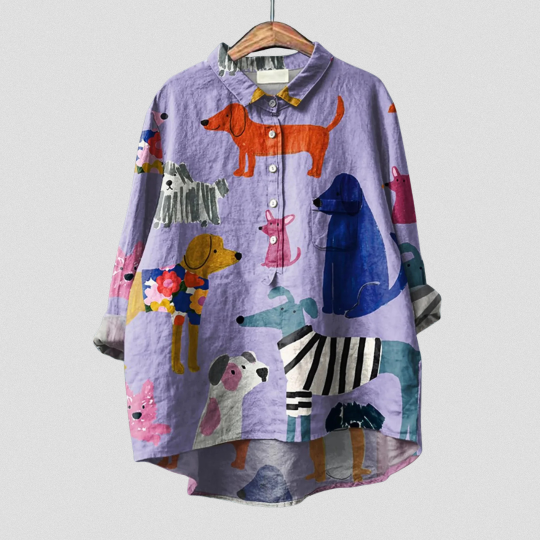 Clarysse | T-shirt décontracté avec impression artistique pour femmes