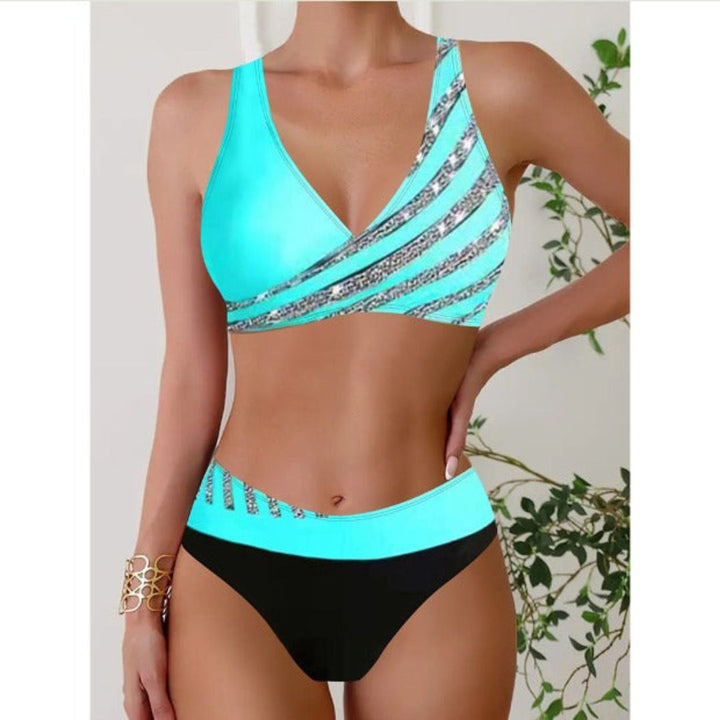 Zoë | Haut de bikini imprimé style halter