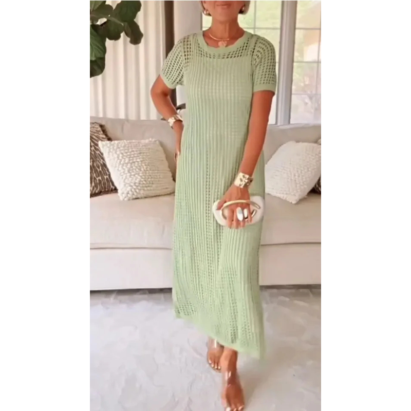 Blandina | Robe Maxi Longue Découpée & Robe Intérieure Offerte