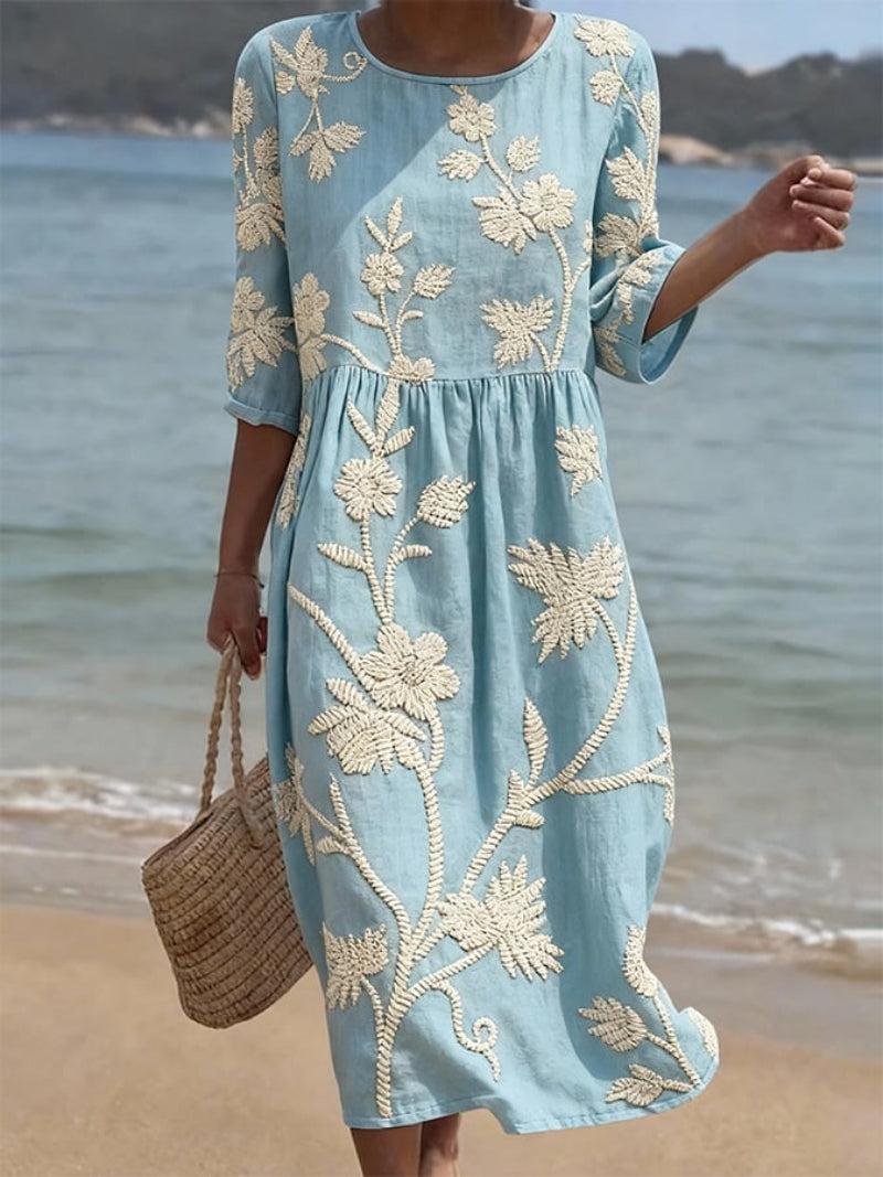 Raïssa | Robe Brodée Vintage