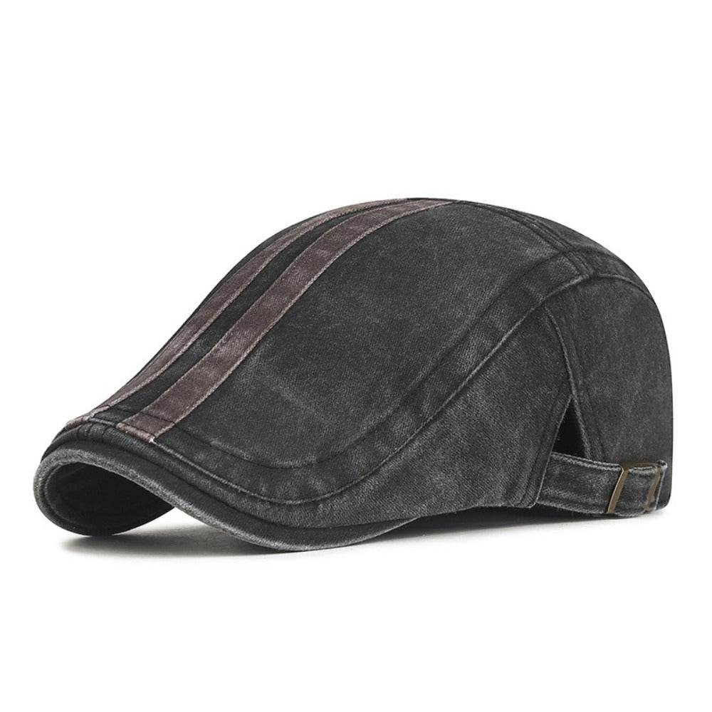 Théo | Casquette en Denim Rayée