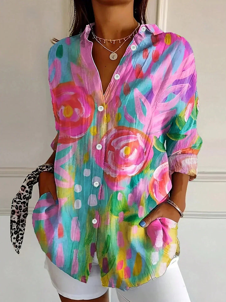 Rosabelle | Blouse fluide à imprimé lumineux