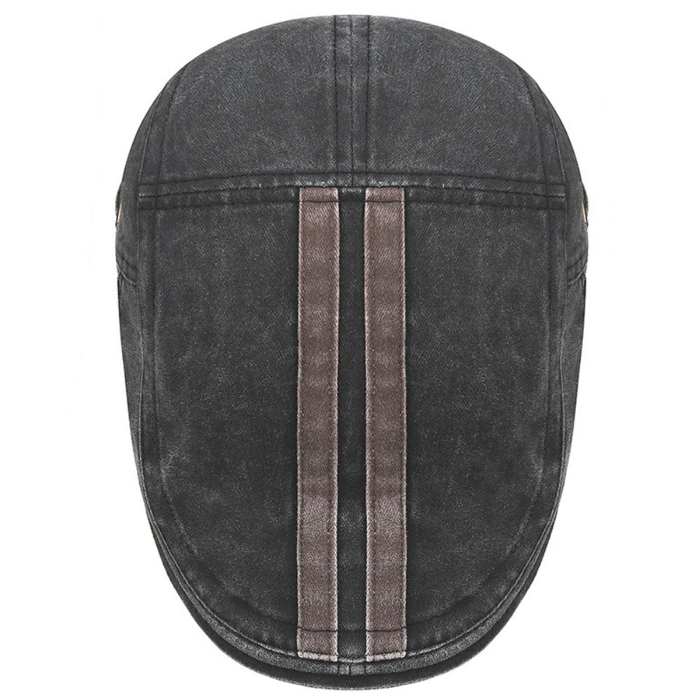 Théo | Casquette en Denim Rayée