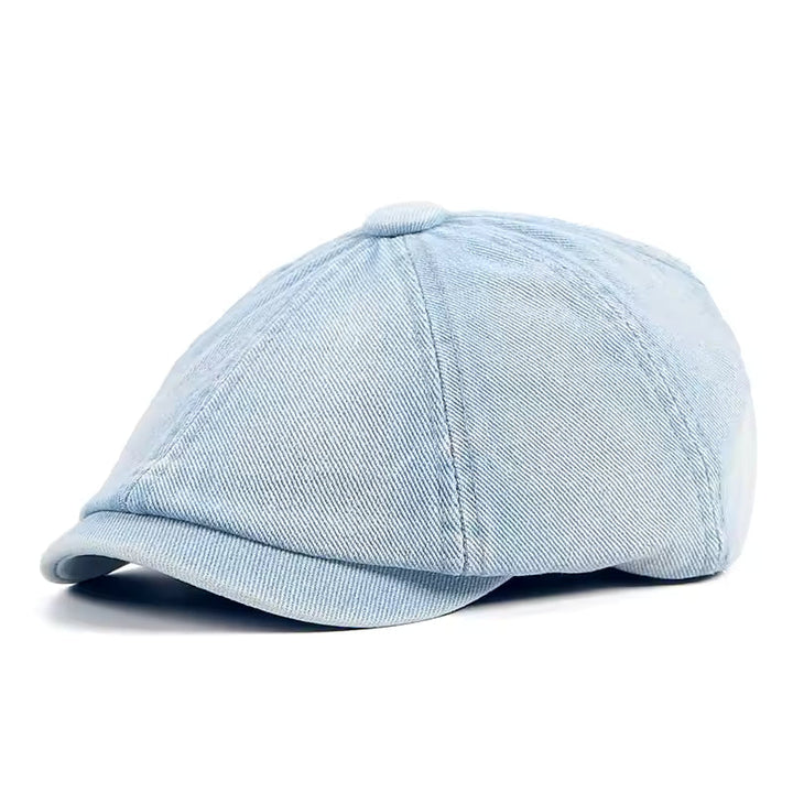 Alain | Casquette Newsboy en Denim
