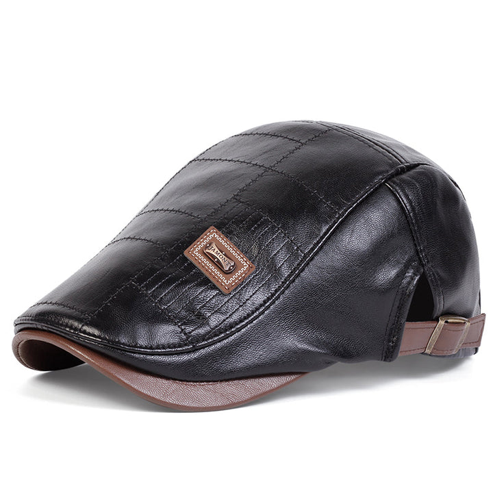 Ilias | Casquette en Cuir Matelassé