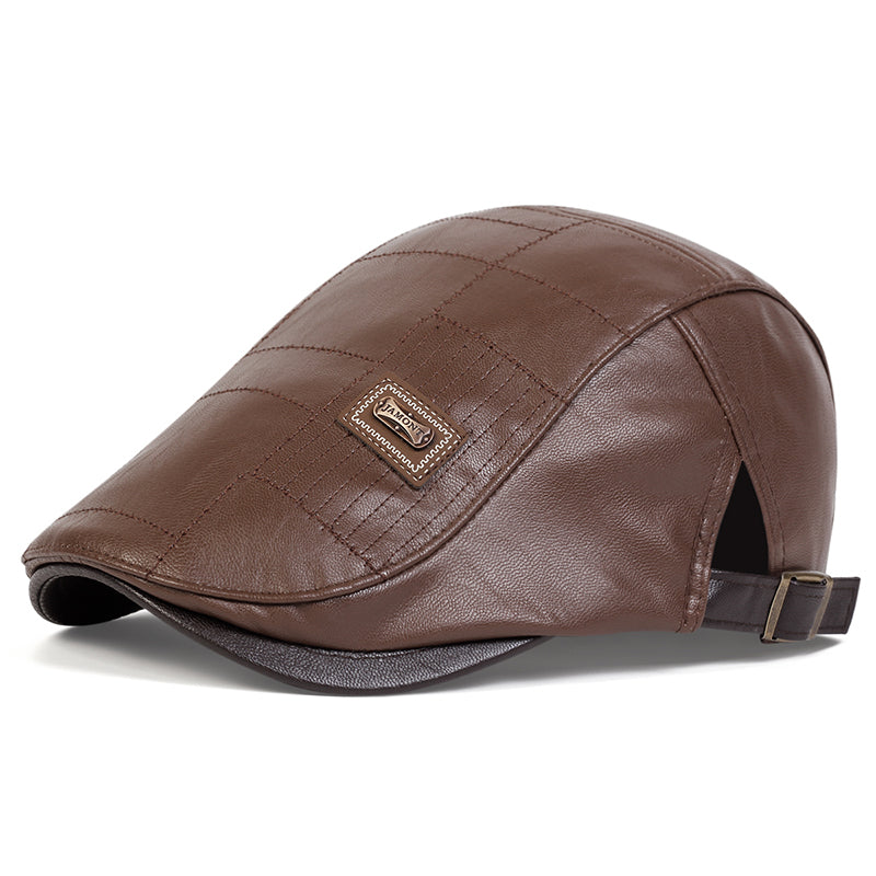 Ilias | Casquette en Cuir Matelassé