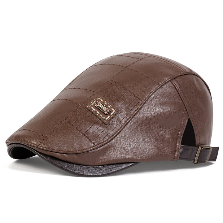 Ilias | Casquette en Cuir Matelassé