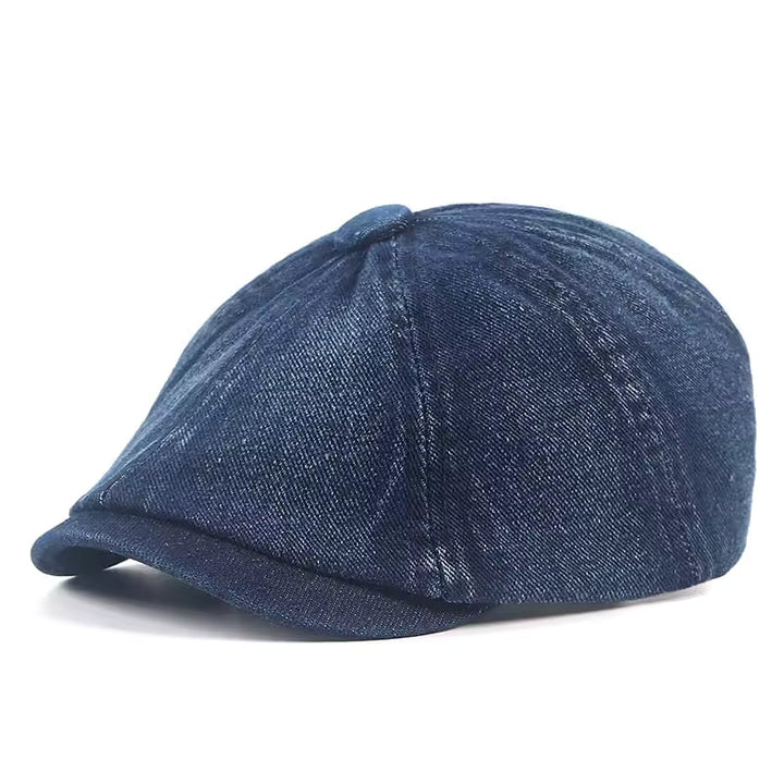 Alain | Casquette Newsboy en Denim