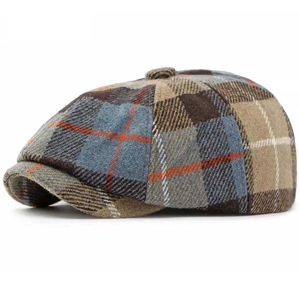 Balthazar | Casquette Newsboy en Plaid d'Hiver