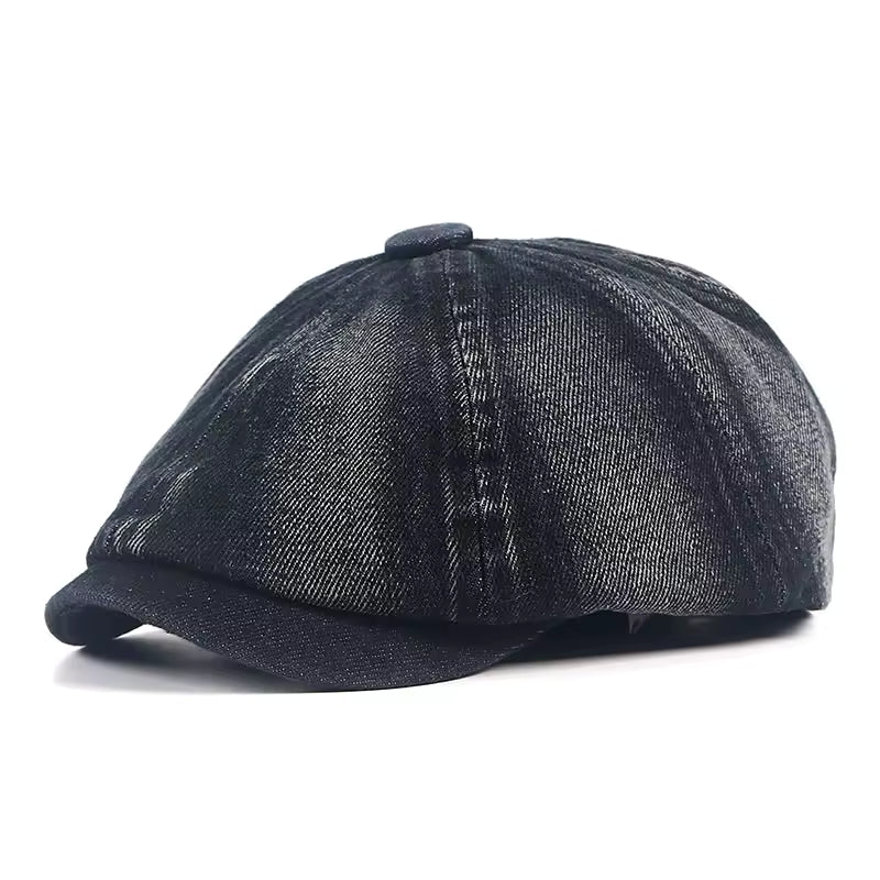 Alain | Casquette Newsboy en Denim
