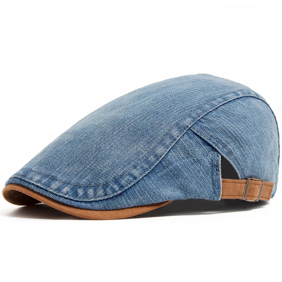 Alexandre | Casquette Plate en Denim Premium – Style Intemporel & Confort Quotidien (1+1 Offre Spéciale)