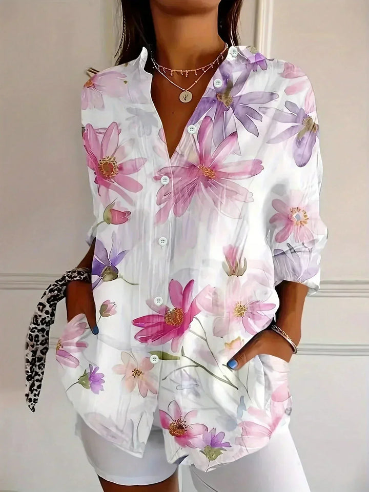 Rosabelle | Blouse fluide à imprimé lumineux