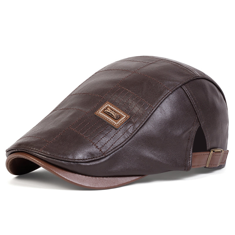 Ilias | Casquette en Cuir Matelassé