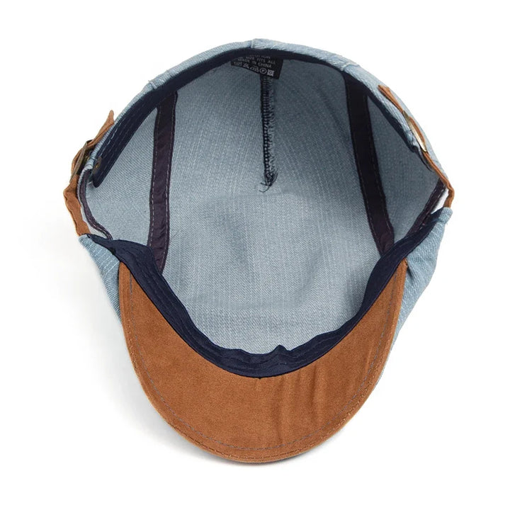 Alexandre | Casquette Plate en Denim Premium – Style Intemporel & Confort Quotidien (1+1 Offre Spéciale)