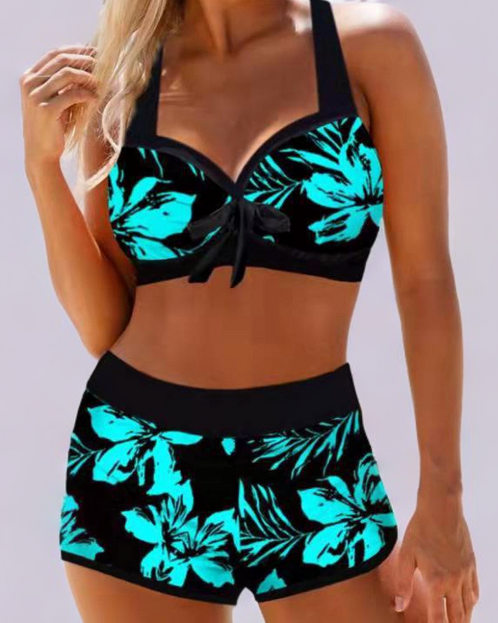 Sherrie | Maillot de bain à taille haute avec motif floral