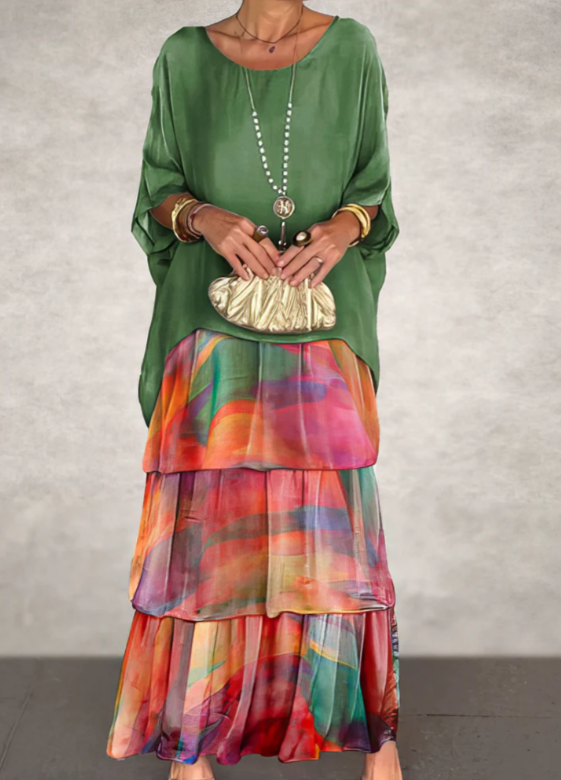 Lucille | Robe Maxi Élegante et Flottante