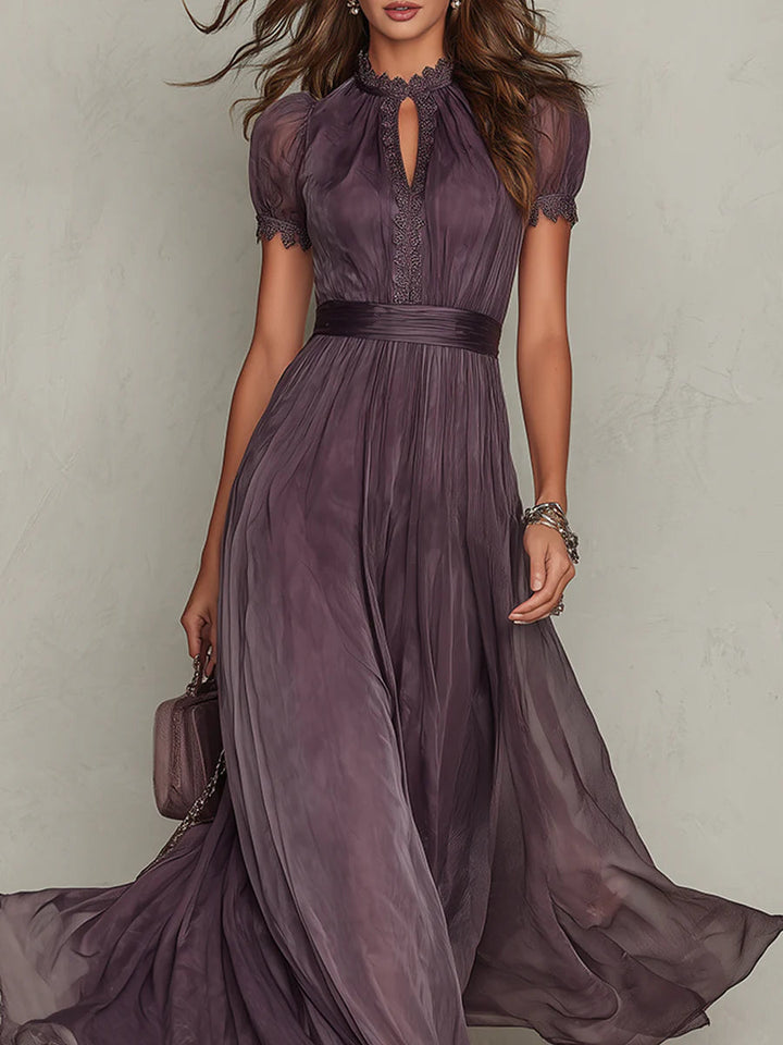 Antoinette | Robe Maxi Chiffon Vintage Élégante