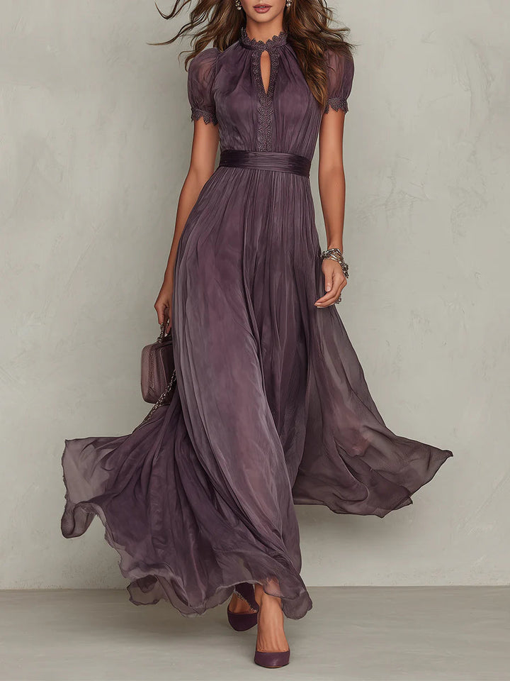 Antoinette | Robe Maxi Chiffon Vintage Élégante