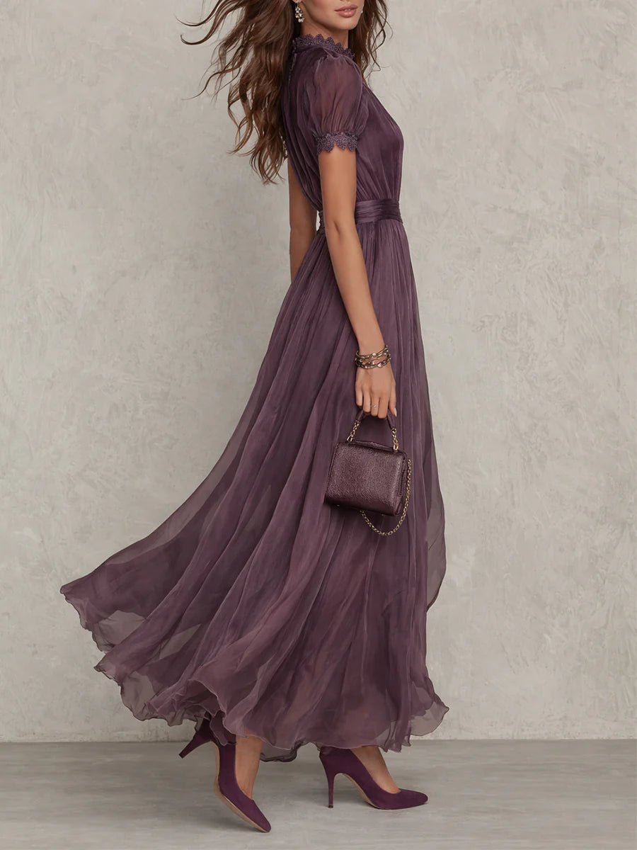 Antoinette | Robe Maxi Chiffon Vintage Élégante