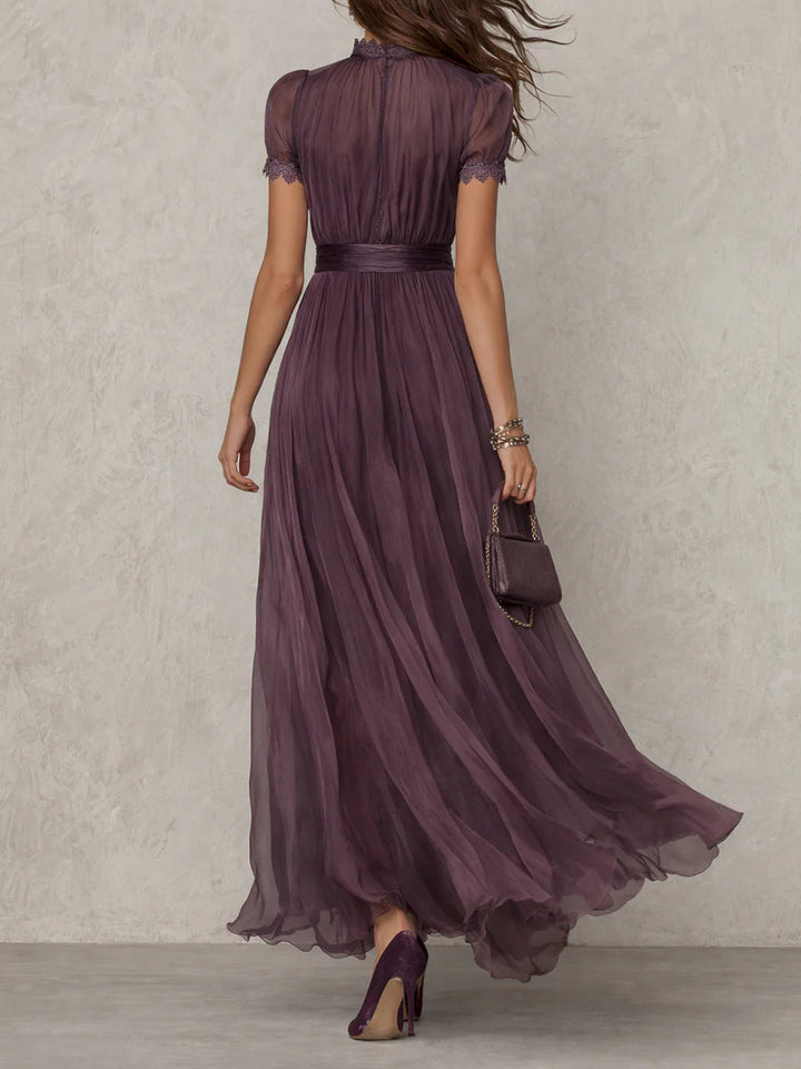 Antoinette | Robe Maxi Chiffon Vintage Élégante