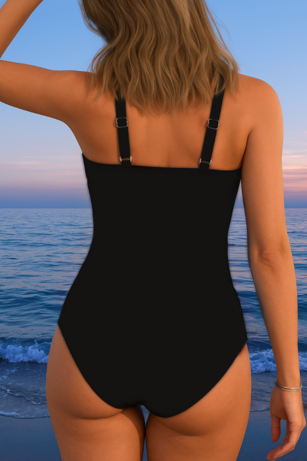 Lia | Maillot de bain luxueux à encolure croisée avec imprimé coloré