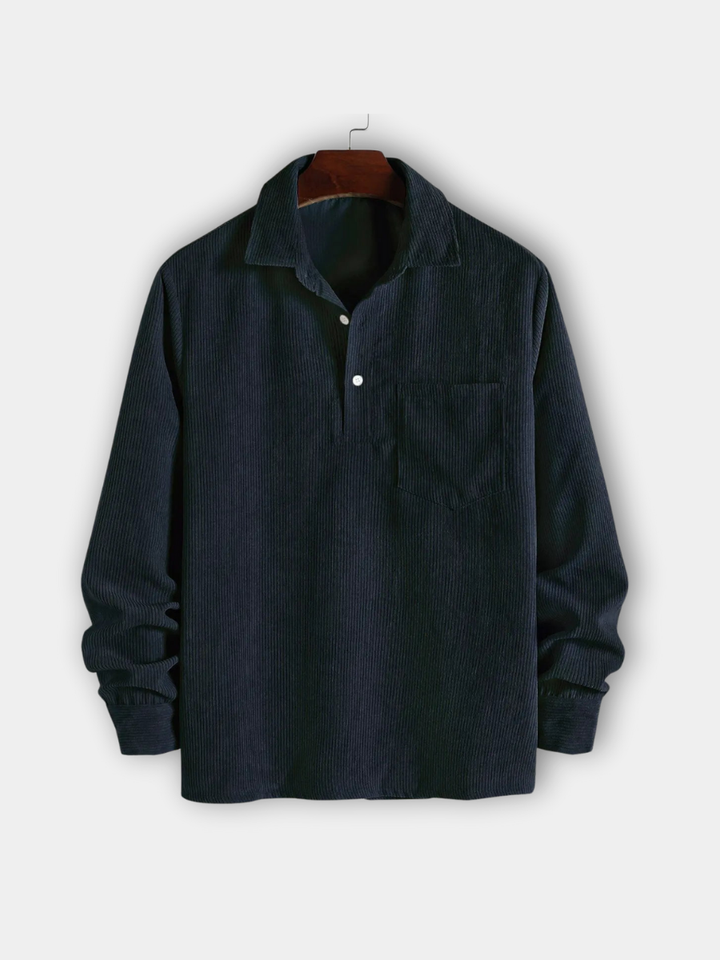 Robert | Chemise Manches Longues Demi-boutons Pour Homme