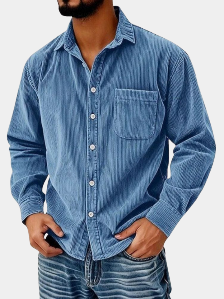 Noé | Chemise Boutonnée En Velours Côtelé Pour Homme