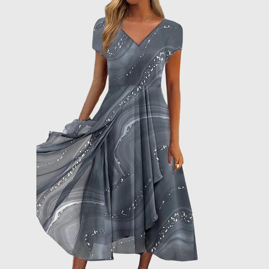 Alizé | Robe Midi Fluide Élégante et Flatteuse