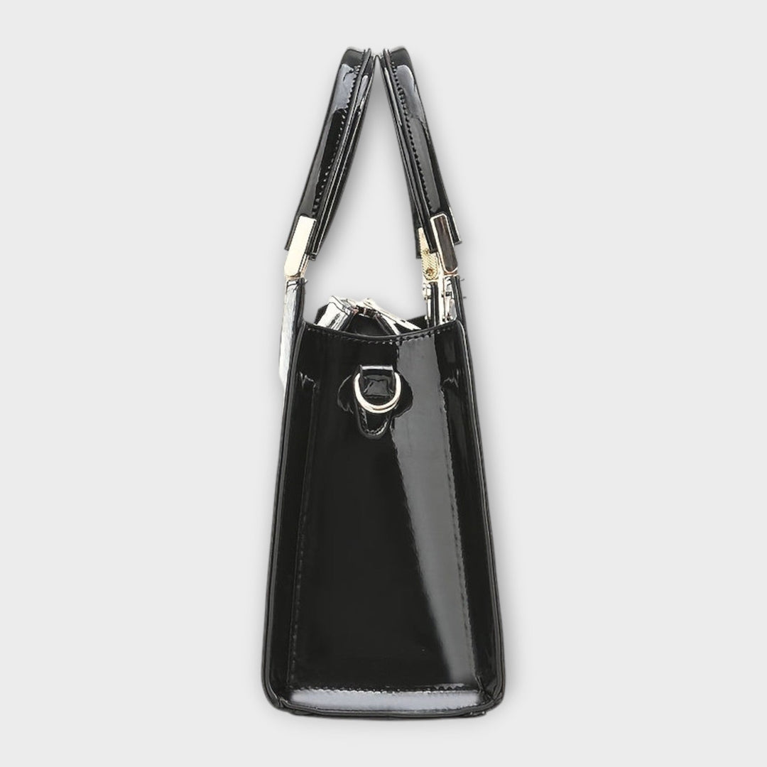 Léa | Sac à main en cuir croco brillant